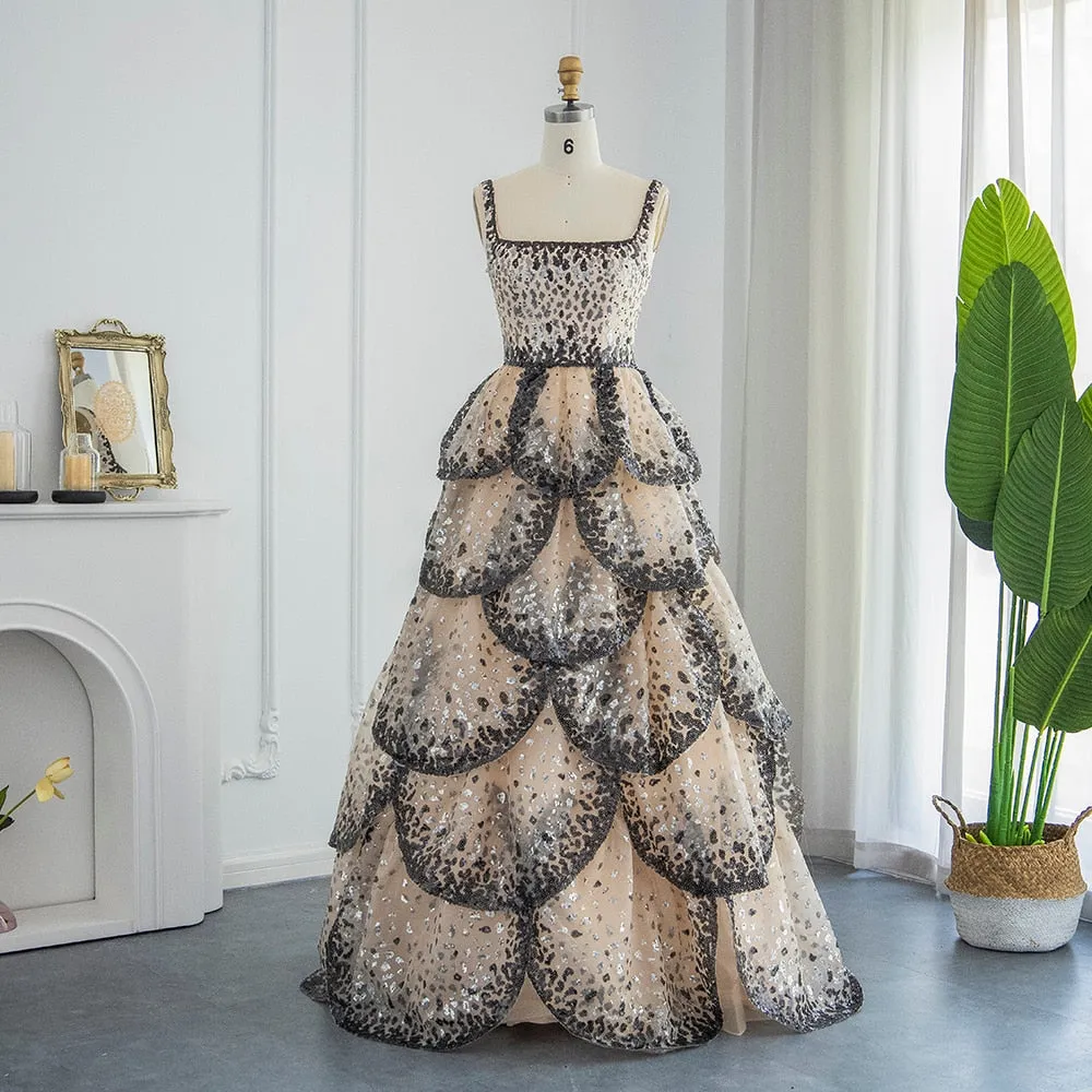 Sparkly Sequin Women's Ruffles Party Dress