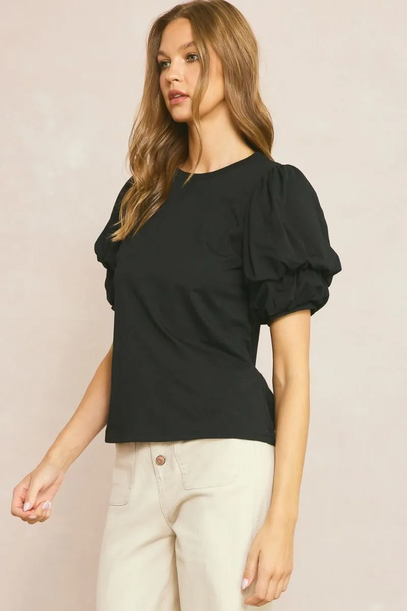 Strut Your Puff Black Top