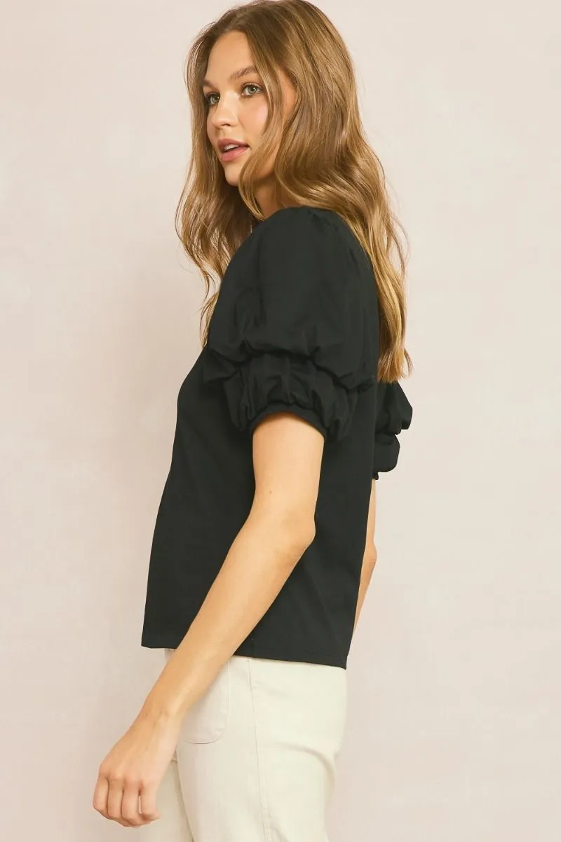 Strut Your Puff Black Top