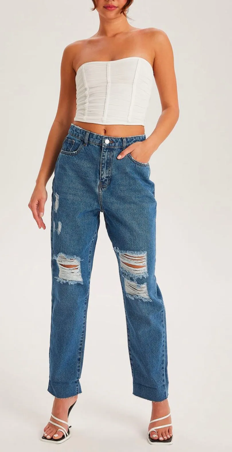 Tallie Ripped Mom Jeans
