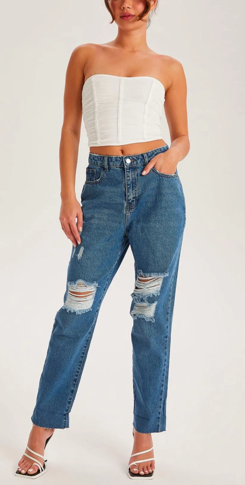 Tallie Ripped Mom Jeans