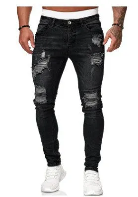 Trendy Ripped Solid Casual Jeans - GlamzLife