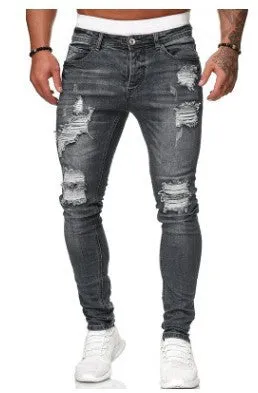 Trendy Ripped Solid Casual Jeans - GlamzLife
