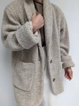 Vintage Oatmeal Teddy Coat