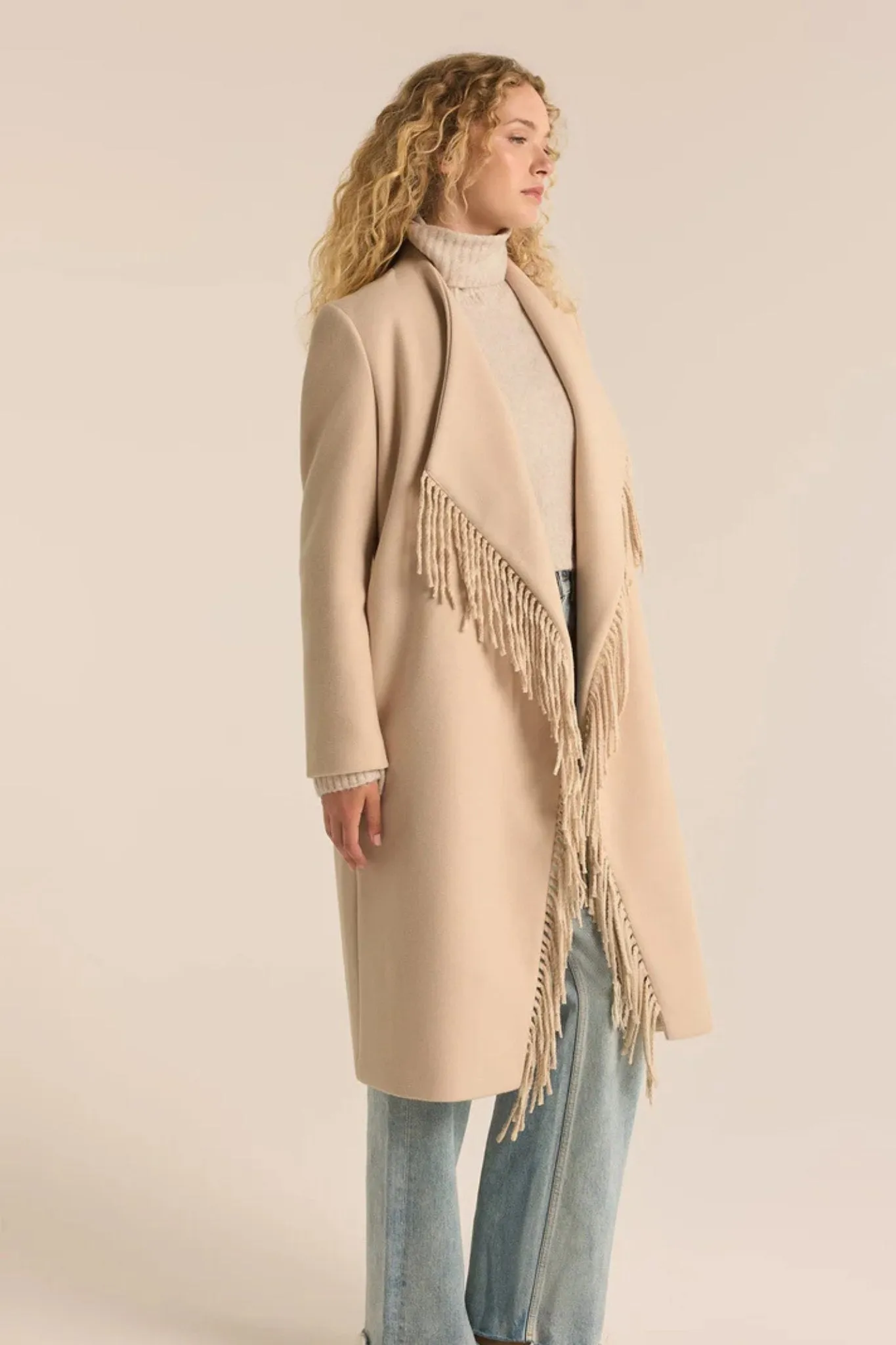 Z Supply: Alchemist Fringe Coat in Natural